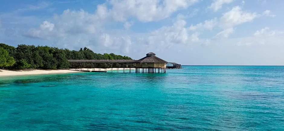 overwater villa in the Maldives with direct lagoon access